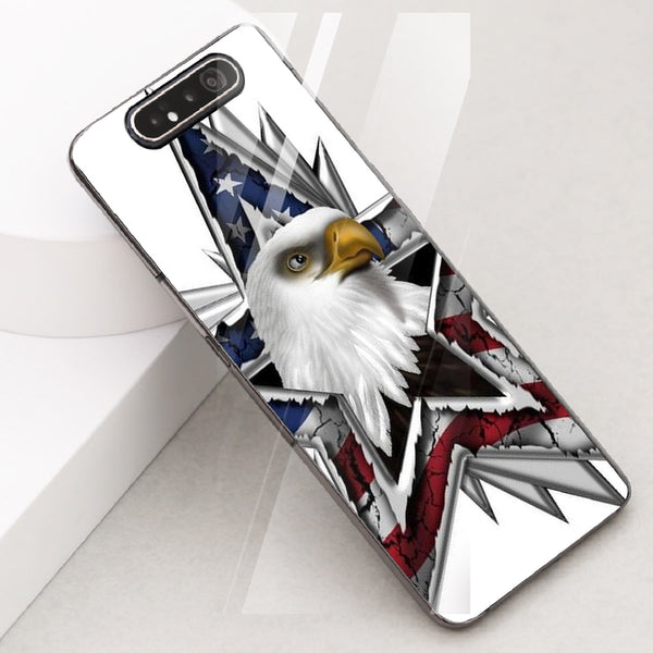 Eagle Tempered Glass Phone Case for Samsung Galaxy A80