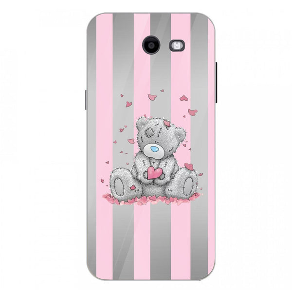 Cute Teddy Bear Tempered Glass Phone Case for Samsung Galaxy J3 Prime