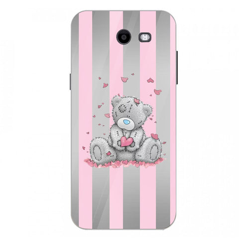 Cute Teddy Bear Tempered Glass Phone Case for Samsung Galaxy J3 Prime