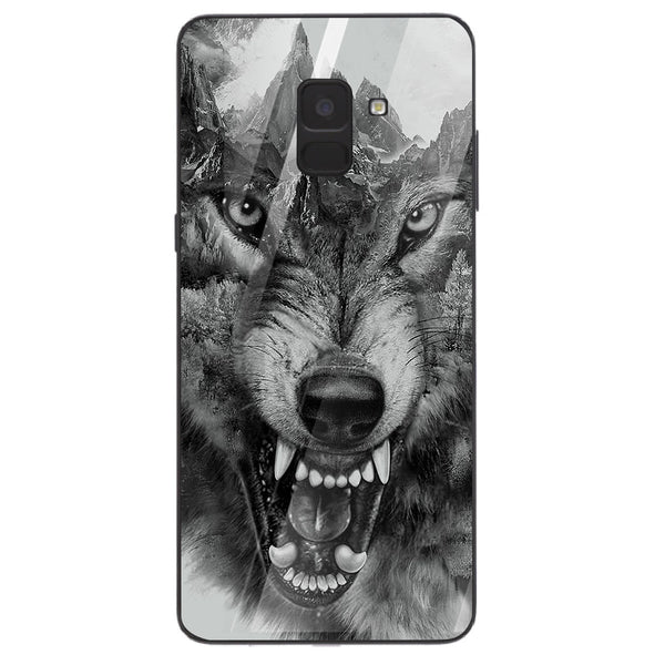 Wolf Eyes Tempered Glass Phone Case for Samsung Galaxy A8 Plus