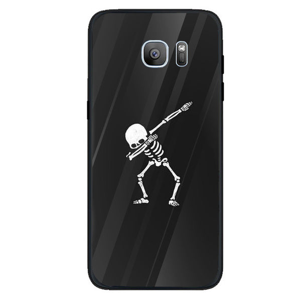 Halloween Skull Tempered Glass Phone Case for Samsung Galaxy S7 Edge