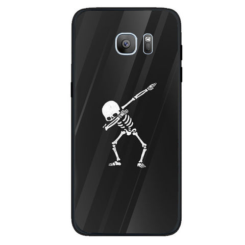 Halloween Skull Tempered Glass Phone Case for Samsung Galaxy S7 Edge
