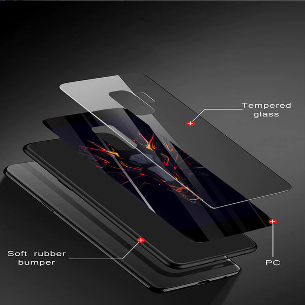 Wolf Eyes Tempered Glass Phone Case for Samsung Galaxy S9