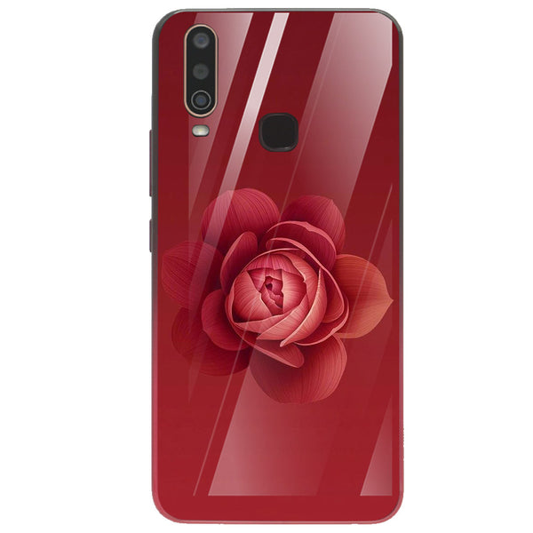 Beautiful Flowers Tempered Glass Phone Case for Vivo Y15