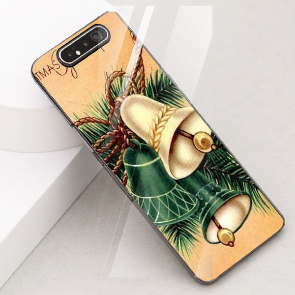 Merry Chrismas Tempered Glass Phone Case for Samsung Galaxy A80