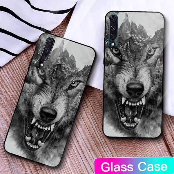 Wolf Eyes Tempered Glass Phone Case for Samsung Galaxy A50