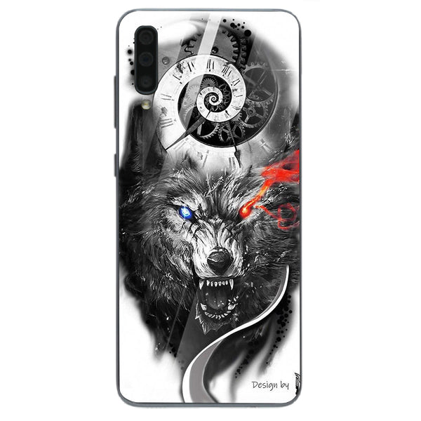 Wolf Eyes Tempered Glass Phone Case for Samsung Galaxy A70