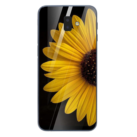 Beautiful Flowers Tempered Glass Phone Case for Samsung Galaxy J6 Plus