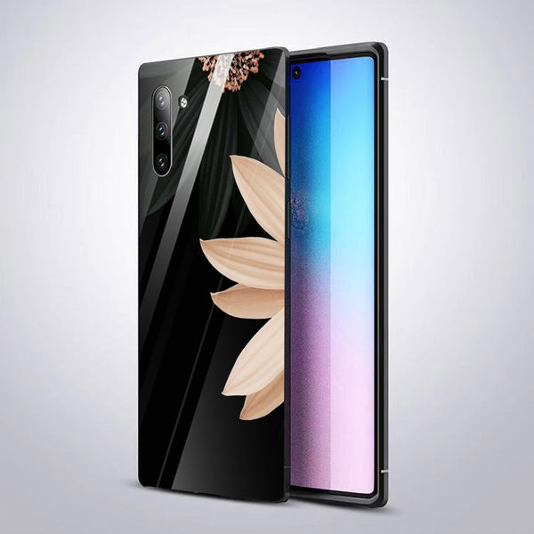 Beautiful Flowers Tempered Glass Phone Case for Samsung Galaxy Note 10