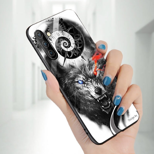 Wolf Eyes Tempered Glass Phone Case for Samsung Galaxy Note 10