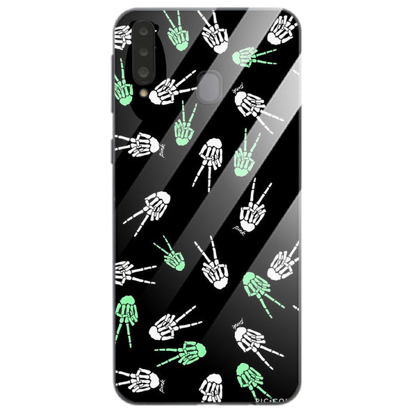 Halloween Skull Tempered Glass Phone Case for Samsung