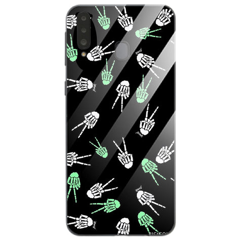 Halloween Skull Tempered Glass Phone Case for Samsung