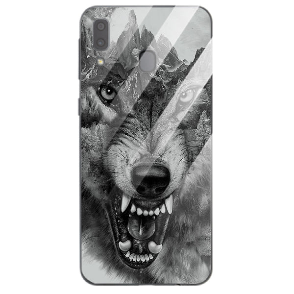 Wolf Eyes Tempered Glass Phone Case for Samsung Galaxy M20