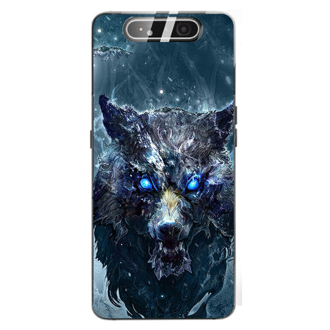 Wolf Eyes Tempered Glass Phone Case for Samsung Galaxy A80