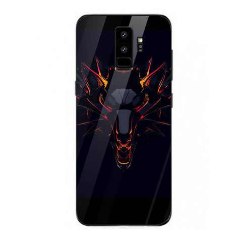 Wolf Eyes Tempered Glass Phone Case for Samsung Galaxy S9 Plus