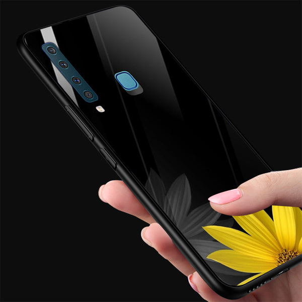 Beautiful Flowers Tempered Glass Phone Case for Samsung Galaxy A9 2018