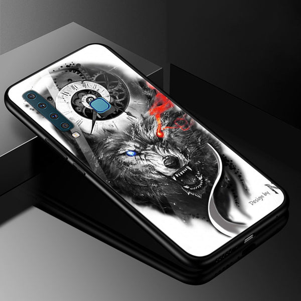 Wolf Eyes Tempered Glass Phone Case for Samsung Galaxy A9 2018