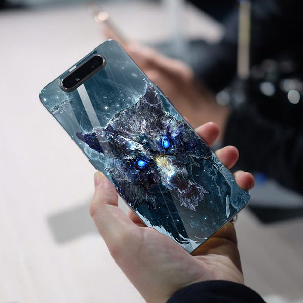 Wolf Eyes Tempered Glass Phone Case for Samsung Galaxy A80