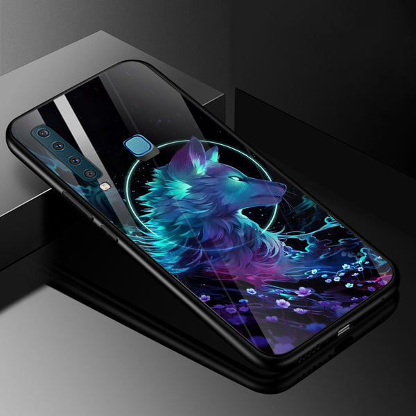 Wolf Eyes Tempered Glass Phone Case for Samsung Galaxy A9 2018