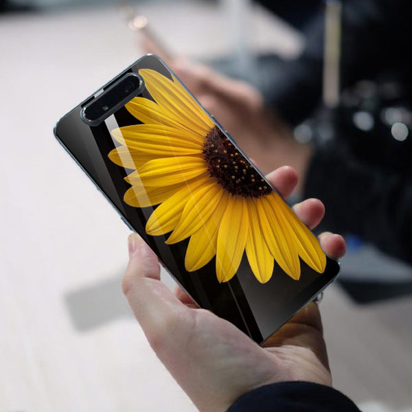 Beautiful Flowers Tempered Glass Phone Case for Samsung Galaxy A80