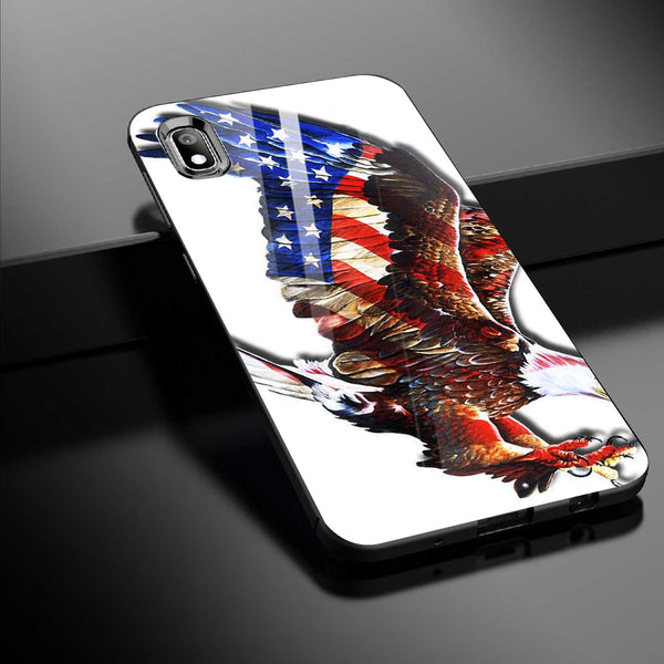 Eagle Tempered Glass Phone Case for Samsung Galaxy A10