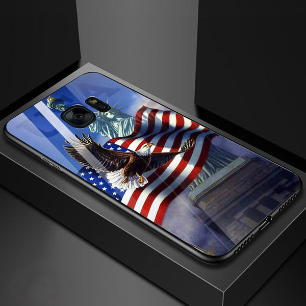 Eagle Tempered Glass Phone Case for Samsung Galaxy S7