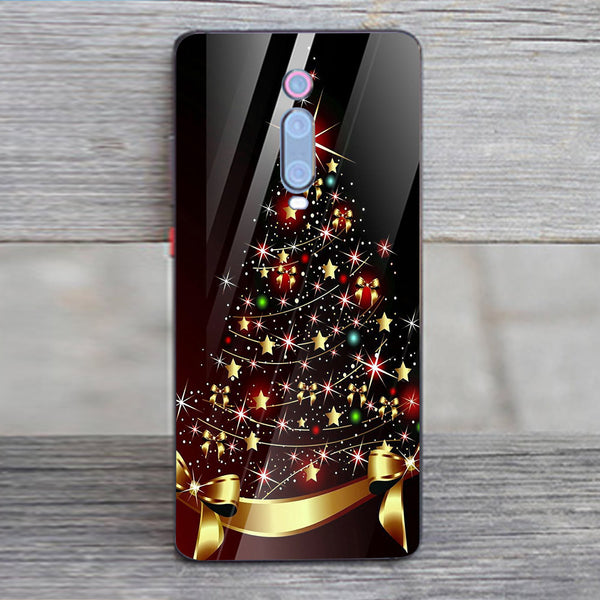 Merry Chrismas Tempered Glass Phone Case for Xiaomi Redmi K20