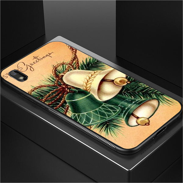 Merry Chrismas Tempered Glass Phone Case for Samsung Galaxy A10
