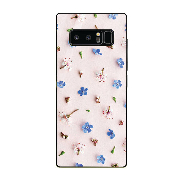 Beautiful Flowers Tempered Glass Phone Case for Samsung Galaxy Note 8