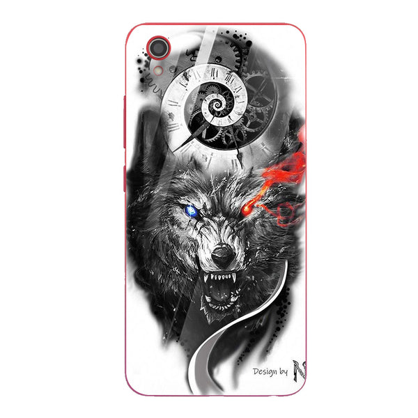Wolf Eyes Tempered Glass Phone Case for Vivo Y91