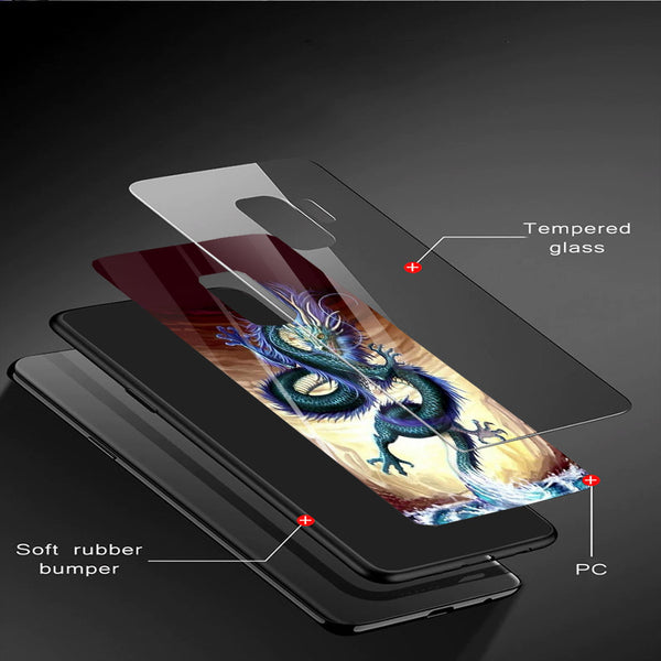 Dragon Tempered Glass Phone Case for Samsung Galaxy S9 Plus