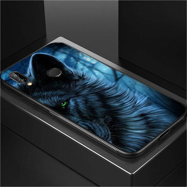 Wolf Eyes Tempered Glass Phone Case for Samsung Galaxy M20