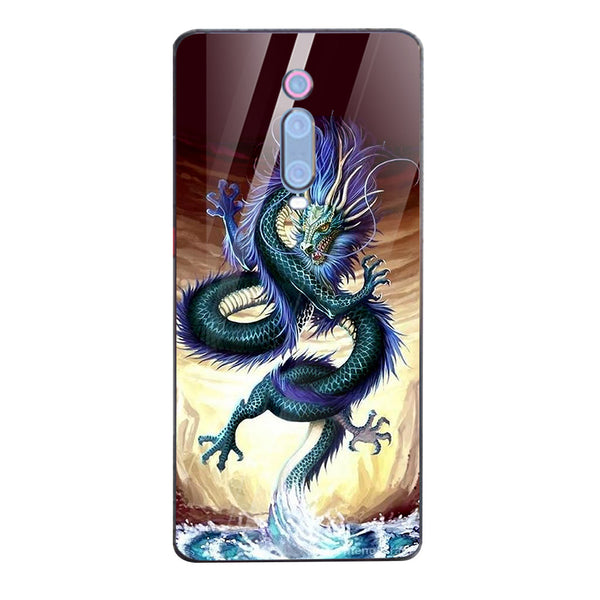 Dragon Tempered Glass Phone Case for Xiaomi Redmi K20