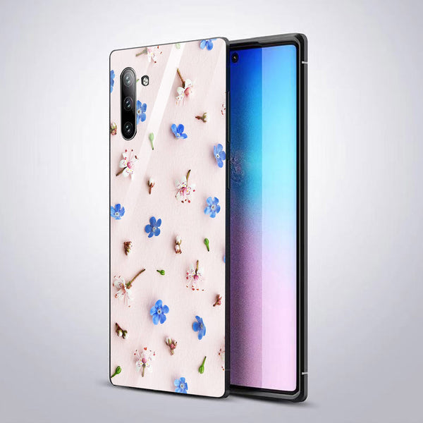 Beautiful Flowers Tempered Glass Phone Case for Samsung Galaxy Note 10