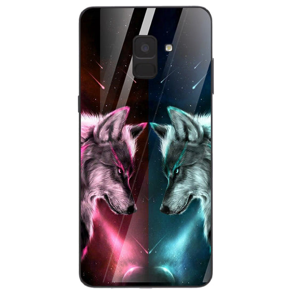 Wolf Eyes Tempered Glass Phone Case for Samsung Galaxy A8 Plus