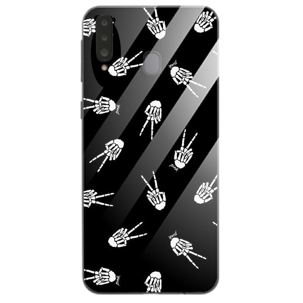 Halloween Skull Tempered Glass Phone Case for Samsung