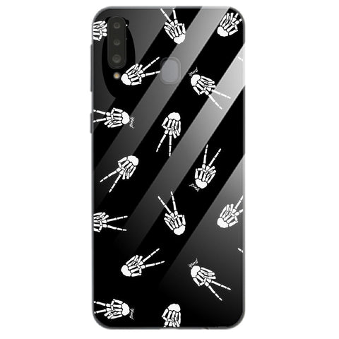 Halloween Skull Tempered Glass Phone Case for Samsung