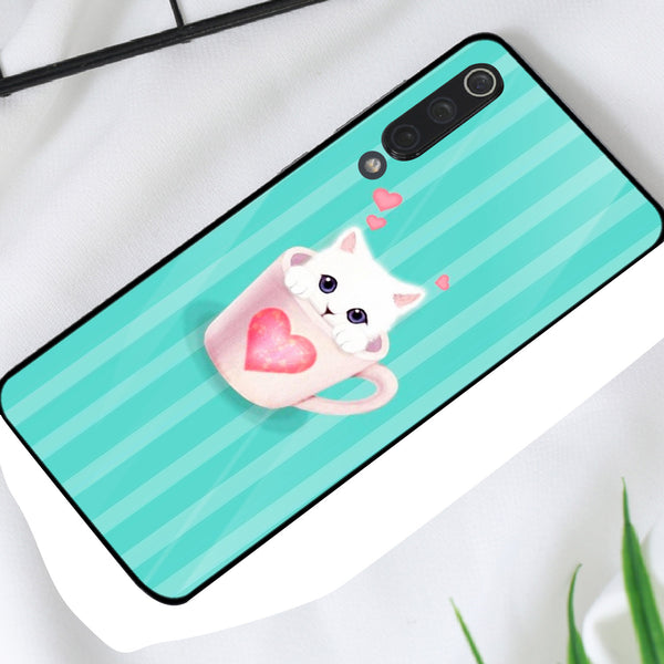 Cute Teddy Bear Tempered Glass Phone Case for Xiaomi Mi 9 SE