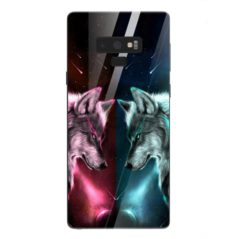 Wolf Eyes Tempered Glass Phone Case for Samsung Galaxy Note 9