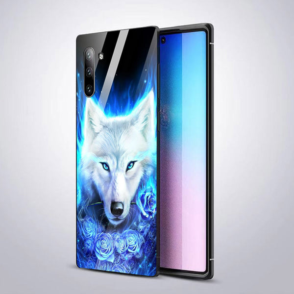 Wolf Eyes Tempered Glass Phone Case for Samsung Galaxy Note 10