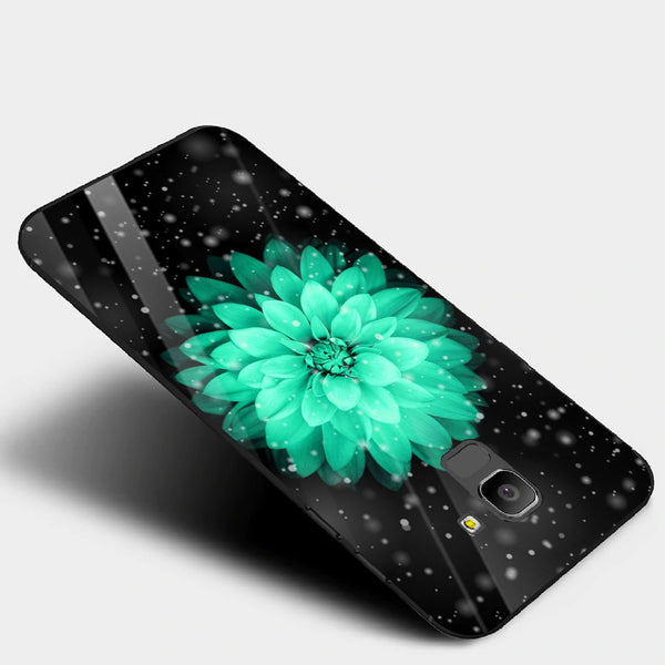 Beautiful Flowers Tempered Glass Phone Case for Samsung Galaxy J6 2018