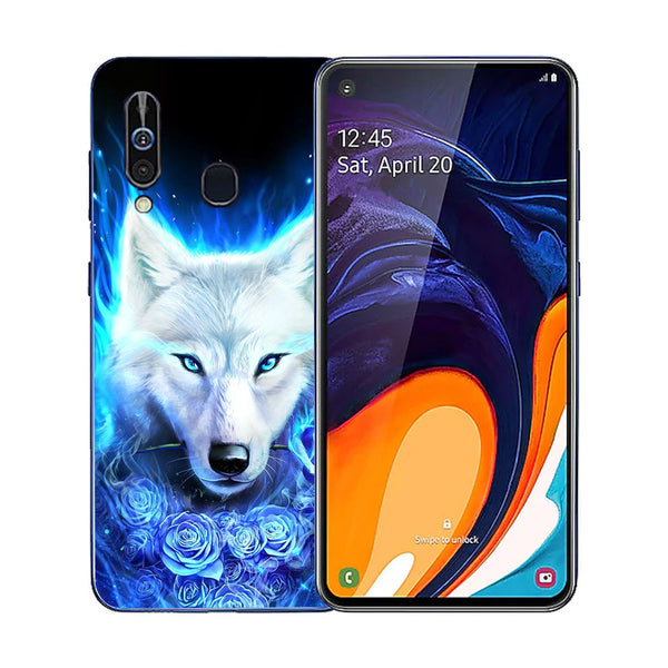 Wolf Eyes Tempered Glass Phone Case for Samsung Galaxy A60