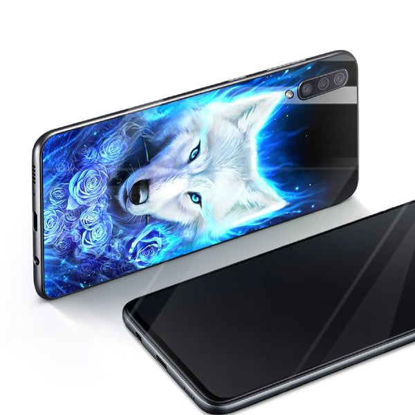 Wolf Eyes Tempered Glass Phone Case for Samsung Galaxy A70