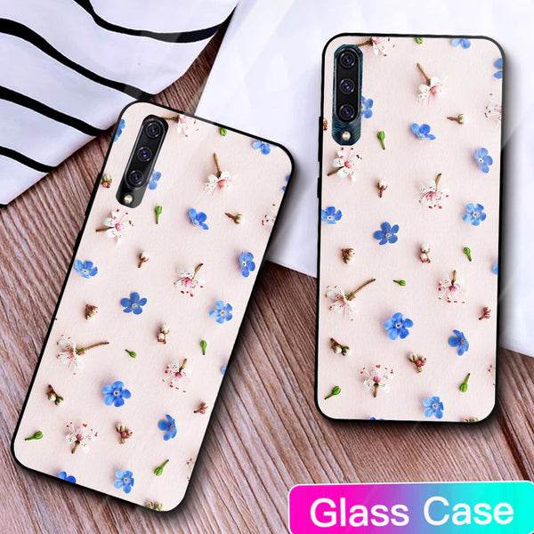 Beautiful Flowers Tempered Glass Phone Case for Samsung Galaxy A50