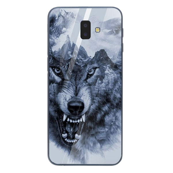 Wolf Eyes Tempered Glass Phone Case for Samsung Galaxy J6 Plus