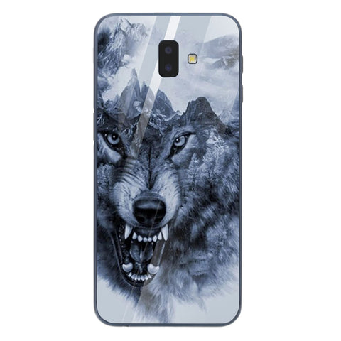 Wolf Eyes Tempered Glass Phone Case for Samsung Galaxy J6 Plus