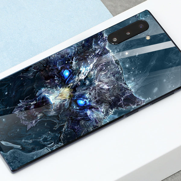 Wolf Eyes Tempered Glass Phone Case for Samsung Galaxy Note 10