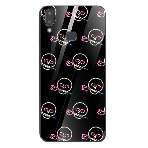 Halloween Skull Tempered Glass Phone Case for Samsung Galaxy A10S
