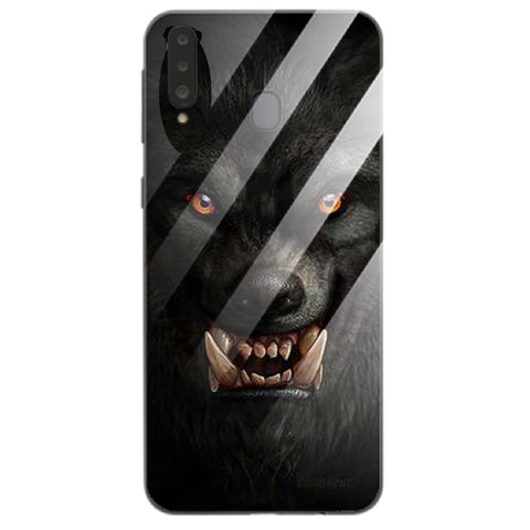 Wolf Eyes Tempered Glass Phone Case for Samsung