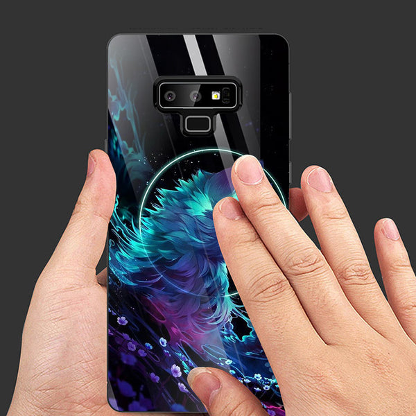 Wolf Eyes Tempered Glass Phone Case for Samsung Galaxy Note 9